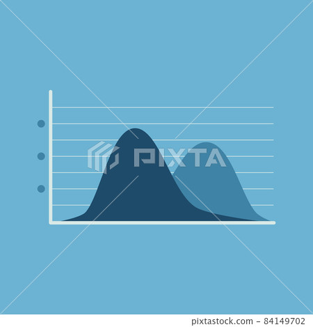 Simple and cute curve graph illustration Simple and cute curve graph illustration 84149702
