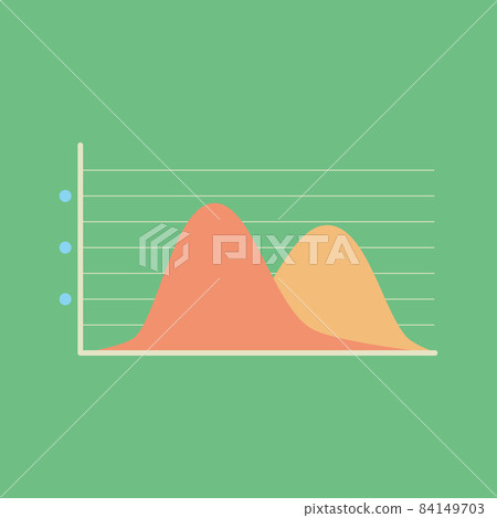 Simple and cute curve graph illustration - Stock Illustration [84149703 ...