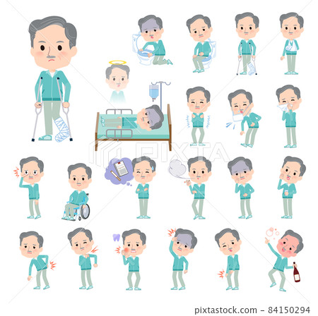 一組受傷或生病的綠松石球衣老人 一組受傷或生病的綠松石球衣老人 84150294