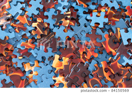 Mixed Jigsaw Puzzle Peaces Background Mixed Jigsaw Puzzle Peaces Background 84150569