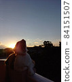 Sunset and cat 84151507