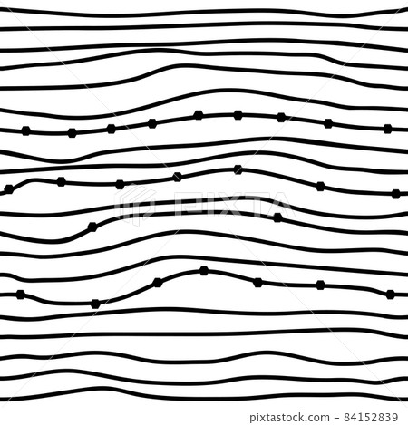 Black and white vector seamless pattern doodle stripes with rhombuses. Black and white vector seamless pattern doodle stripes with rhombuses. 84152839