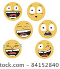 Set of Smiley Emoticons Icons.  84152840