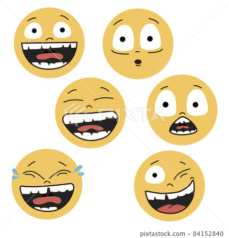 Set of Smiley Emoticons Icons.  84152840