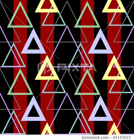 continuous geometric pattern on striped... - Stock Illustration ...