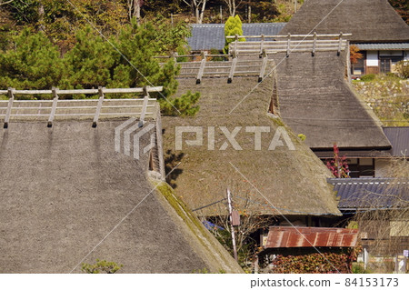Miyama Kayabuki no Sato with a series of thatched roofs 84153173