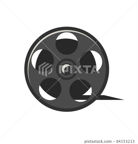 Film reel on white, vector icon Film reel on white, vector icon 84153213