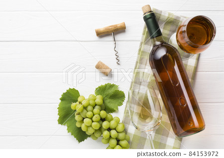 brandy wine glasses wooden background. High quality beautiful photo concept 84153972