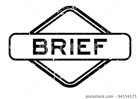 Grunge black brief word rubbber seal stamp on white background 84154175