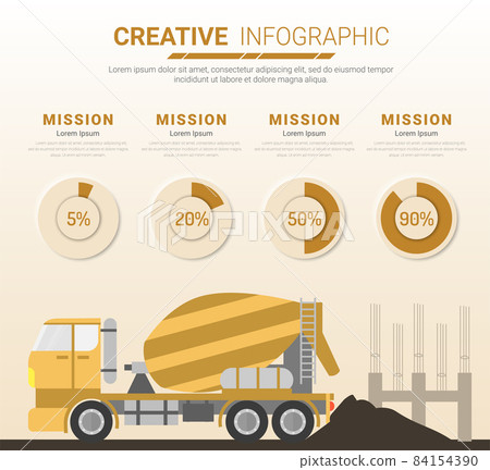 Building site and special equipment at the construction site. Infographic Template. Vector illustration design Building site and special equipment at the construction site. Infographic Template. Vector illustration design 84154390