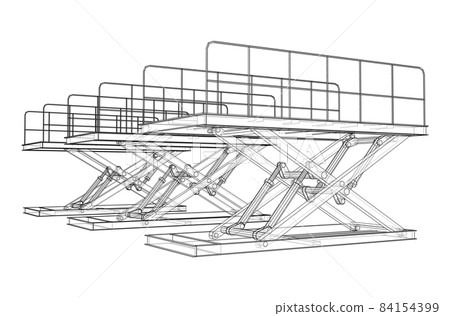 Scissors lift concept outline 84154399