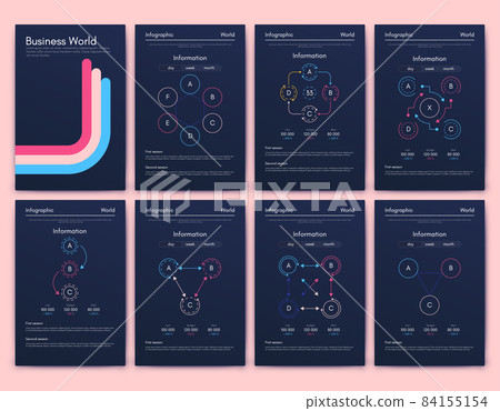Vector graphics infographics with mobile phone. Template for creating mobile applications, workflow layout, diagram, banner, web design, business reports 84155154