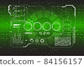 Abstract Virtual Cyber Control Display Pack For Game App UI Illustration. 84156157