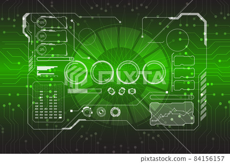 Abstract Virtual Cyber Control Display Pack For Game App UI Illustration. Abstract Virtual Cyber Control Display Pack For Game App UI Illustration. 84156157
