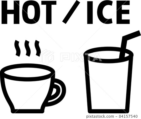 Hot drink and ice drink icons - Stock Illustration [84157540] - PIXTA