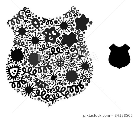 Mosaic Shield Icon of Infection Microbes Mosaic Shield Icon of Infection Microbes 84158505