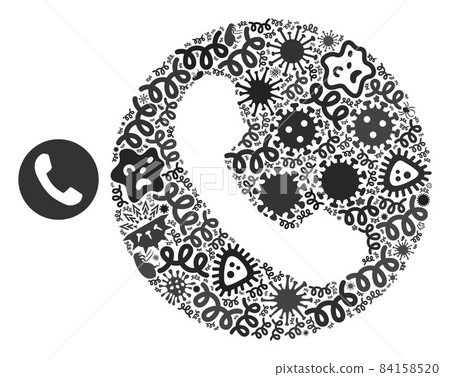 Mosaic Phone Number Icon of Infection Microbes Mosaic Phone Number Icon of Infection Microbes 84158520
