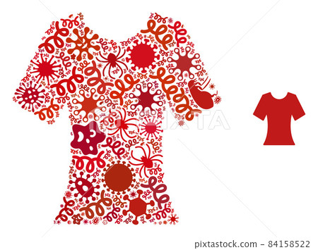 Mosaic Clothes Icon of Flu Pathogens Mosaic Clothes Icon of Flu Pathogens 84158522