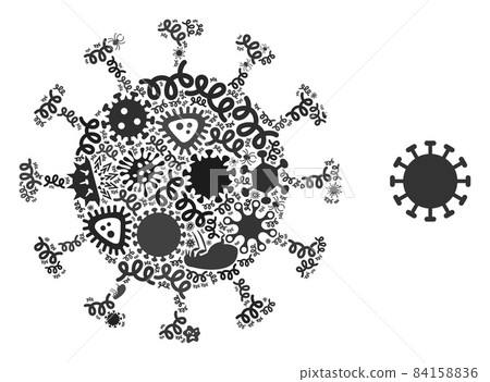 Composition Flu Virus Icon of Infection Viruses 84158836