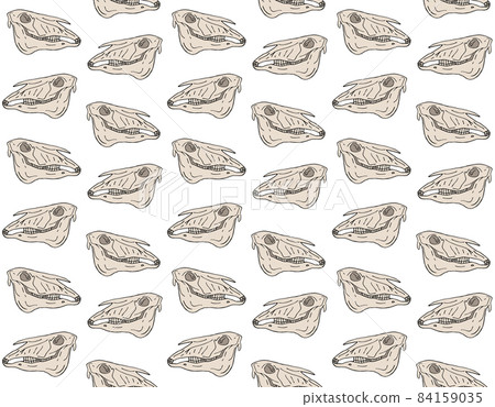 Vector seamless pattern of colored horse skull 84159035