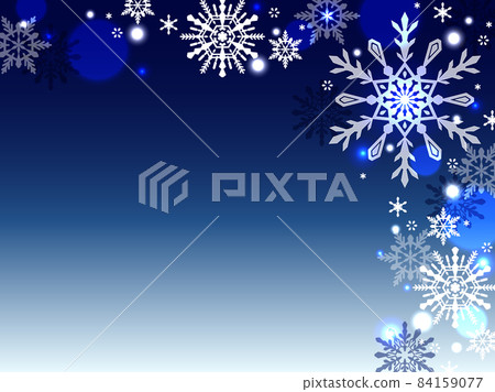 插畫背景與雪花 84159077