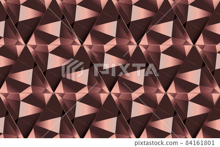 Abstract rose gold geometric shape reflection pattern background. Vector illustration 84161801