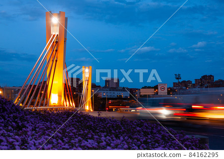 Night illumination bridge of Can Peixauet. Spain 84162295