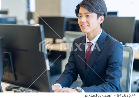 Business office PC desk work 84162574