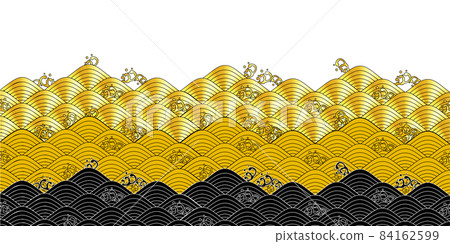 Wave Japanese pattern sea background 84162599