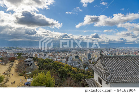 View of Matsuyama city area from Matsuyama castle 84162904