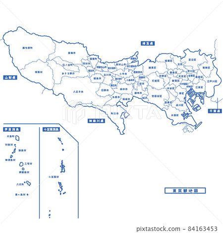 Tokyo Map Simple White Map City 84163453