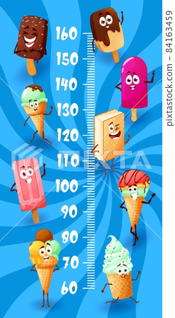 Kids height chart, cartoon ice cream dessert... - Stock Illustration  [84163459] - PIXTA