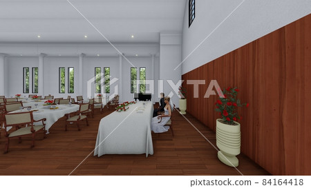 婚禮教堂新娘和新郎 84164418