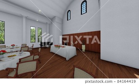 婚禮教堂新娘和新郎 84164419