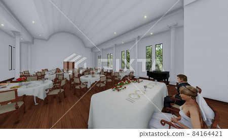 Wedding church bride and groom 84164421