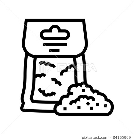 rye flour bag line icon vector illustration rye flour bag line icon vector illustration 84165909