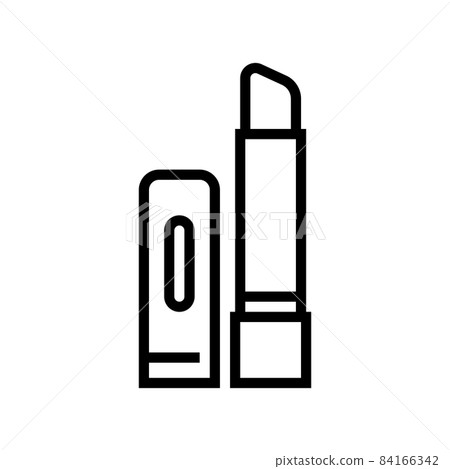 moisturizing lip balm stick, lipstick cosmetic line icon vector illustration moisturizing lip balm stick, lipstick cosmetic line icon vector illustration 84166342