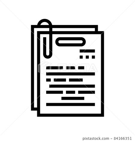 note paper list line icon vector illustration 84166351