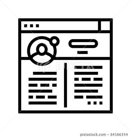 blog social media line icon vector illustration 84166354