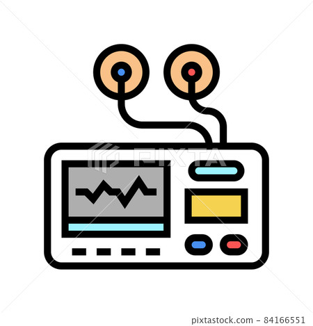 portable electrocardiogram color icon vector illustration portable electrocardiogram color icon vector illustration 84166551