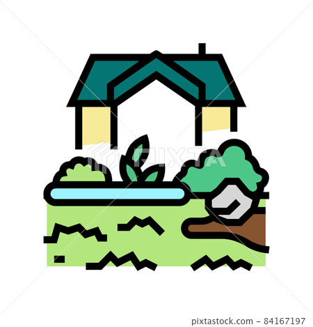 garden design color icon vector illustration 84167197