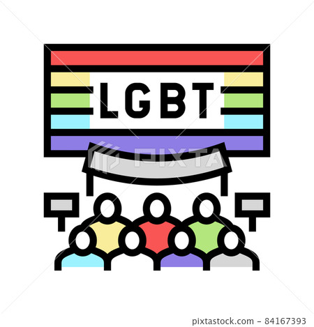 lgbt rights color icon vector illustration 84167393