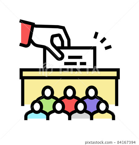 voting vote box politics choice election color icon vector illustration 84167394