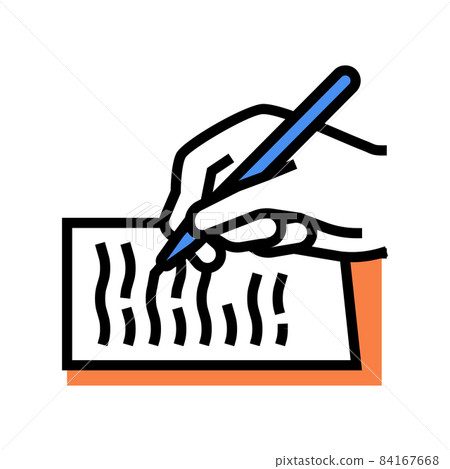 writing letter color icon vector illustration 84167668