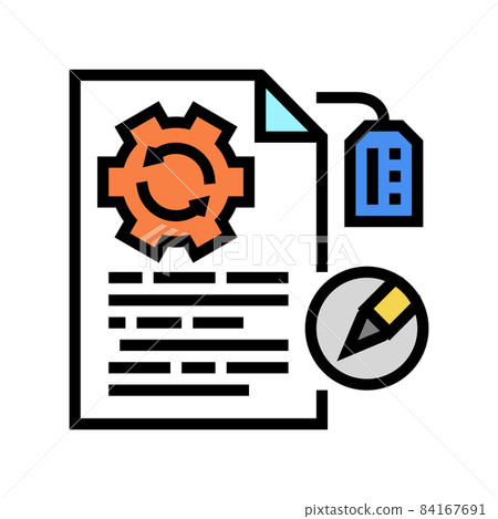 brand development copywriting color icon vector illustration brand development copywriting color icon vector illustration 84167691