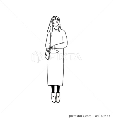 長裙髮帶女（單色） 84169353