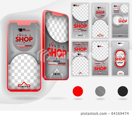 five red mockup smartphones for online promotion and internet marketing, with 6 template social media templates, can use for, landing page, template, ui, web, mobile app, poster, banner, flyer, vector five red mockup smartphones for online promotion and internet marketing, with 6 template social media templates, can use for, landing page, template, ui, web, mobile app, poster, banner, flyer, vector 84169474