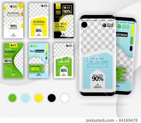 social media swipe template with a mockup smartphone for internet marketing, promotion, ads, online business, can use for, landing page, template, ui, web, mobile app, vector illustration concept social media swipe template with a mockup smartphone for internet marketing, promotion, ads, online business, can use for, landing page, template, ui, web, mobile app, vector illustration concept 84169478