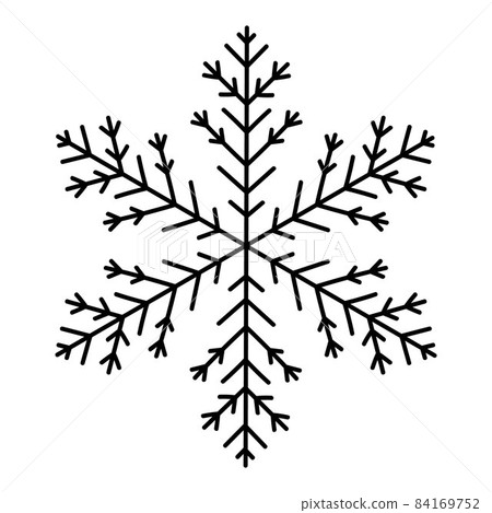 Snowflake doodle isolated on a white background 84169752