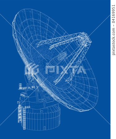 Radio Telescope concept outline 84169951